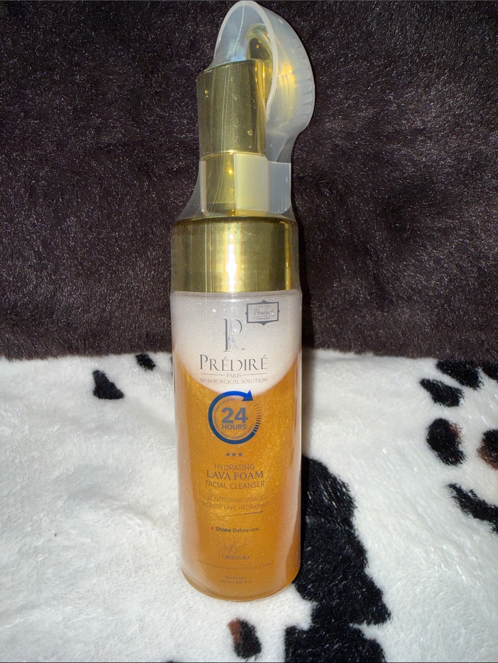 Prédiré Hydrating Lava Foam Facial Cleanser - Gold/White